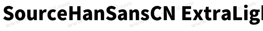 SourceHanSansCN ExtraLight GBpc EUC字体转换